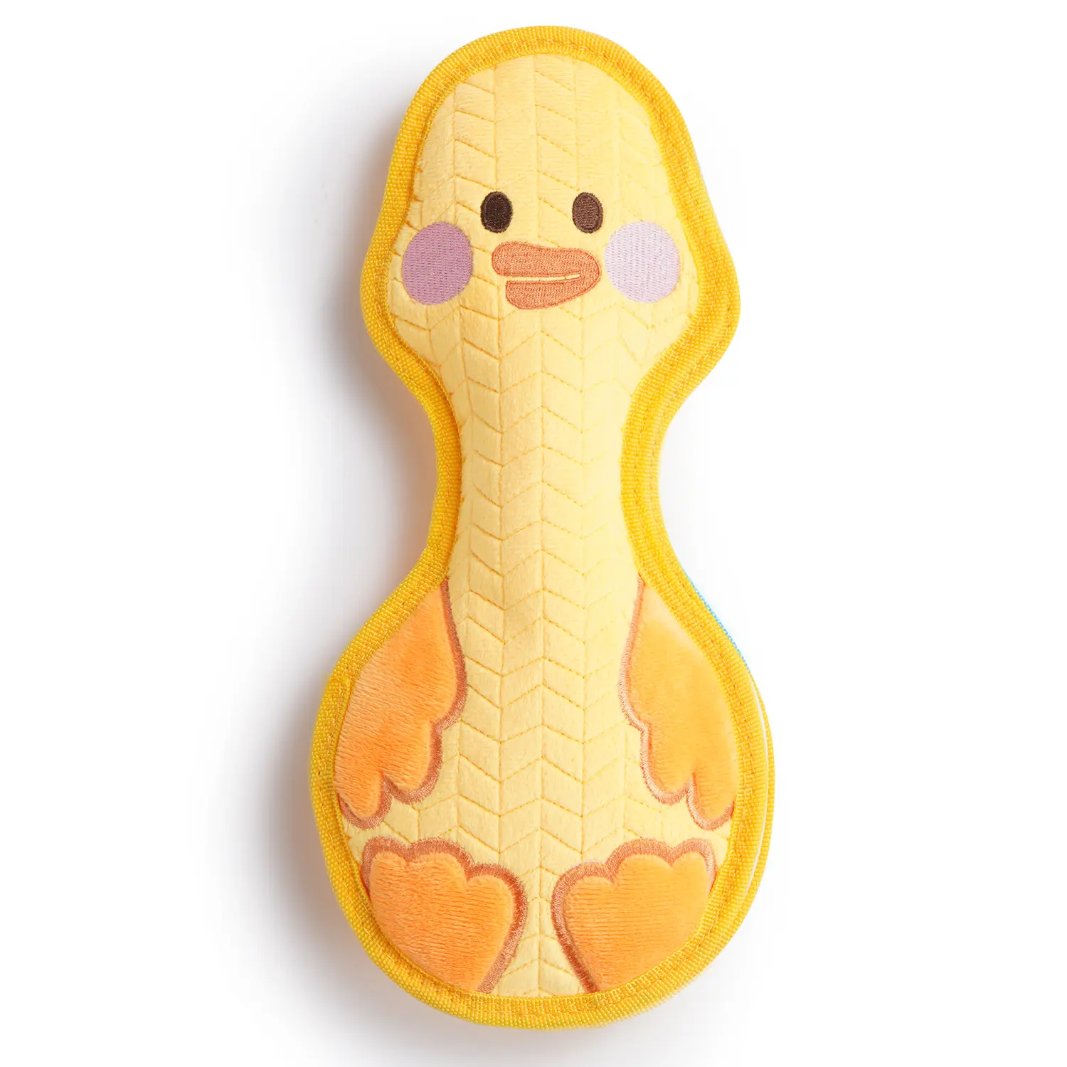Durabite Duck Squeaky Dog Toy, Squeaky Plush Toy with Chew Guard Fabrics & Reinforced Stitching, Durable Chewing Toy for Aggressive Chewers, Soft Yet Strong, Yellow/Blue