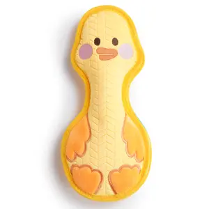 Durabite Duck Squeaky Dog Toy, Squeaky Plush Toy with Chew Guard Fabrics & Reinforced Stitching, Durable Chewing Toy for Aggressive Chewers, Soft Yet Strong, Yellow/Blue