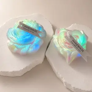[Wildry] Iridescent Glow Rose & Heart Candle | 42°C Skin-Safe Low Temp Wax | Peelable Sensory Massage Gift