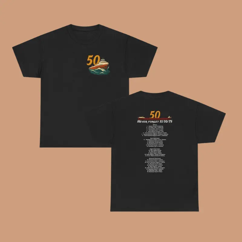 50th Anniversary Edmunds Fitzgerald T Shirt Fashion Cotton, Full Colors, Full Sizes, For Men, For Women