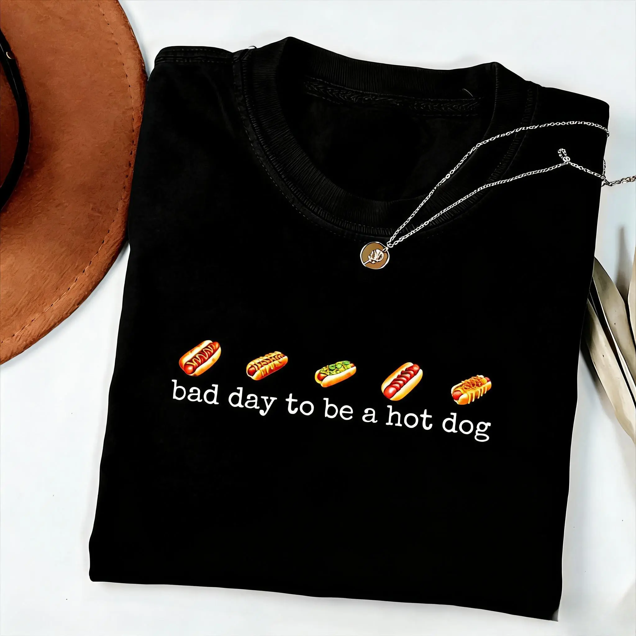 Funny Retro Hot Dog Shirt – 'Bad Day to Be a Hotdog' 【100% cotton】 Tee for 4th of July, Memorial & Labor Day, 4th of july outfits for women, 4th of july, 4th of july shirt, 4th of july shirt for women, t shirts for men
