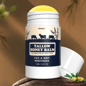 Tallow Honey Balm, Tallow And Honey Balm, With Shea & Honey & Vitamin E Extract, Body Moisturizing, Hydrating Balm, For All Skin Types, Unisex, Gifts For Parents And Friends During Holidays (Christmas, Thanksgiving, Halloween) - 40g