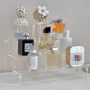Acrylic Display Stand, 1 Count 3 Layer Clear Jewelry Cosmetic Display Rack, Multifunctional Storage Rack for Home & Office & Bathroom, Organiser