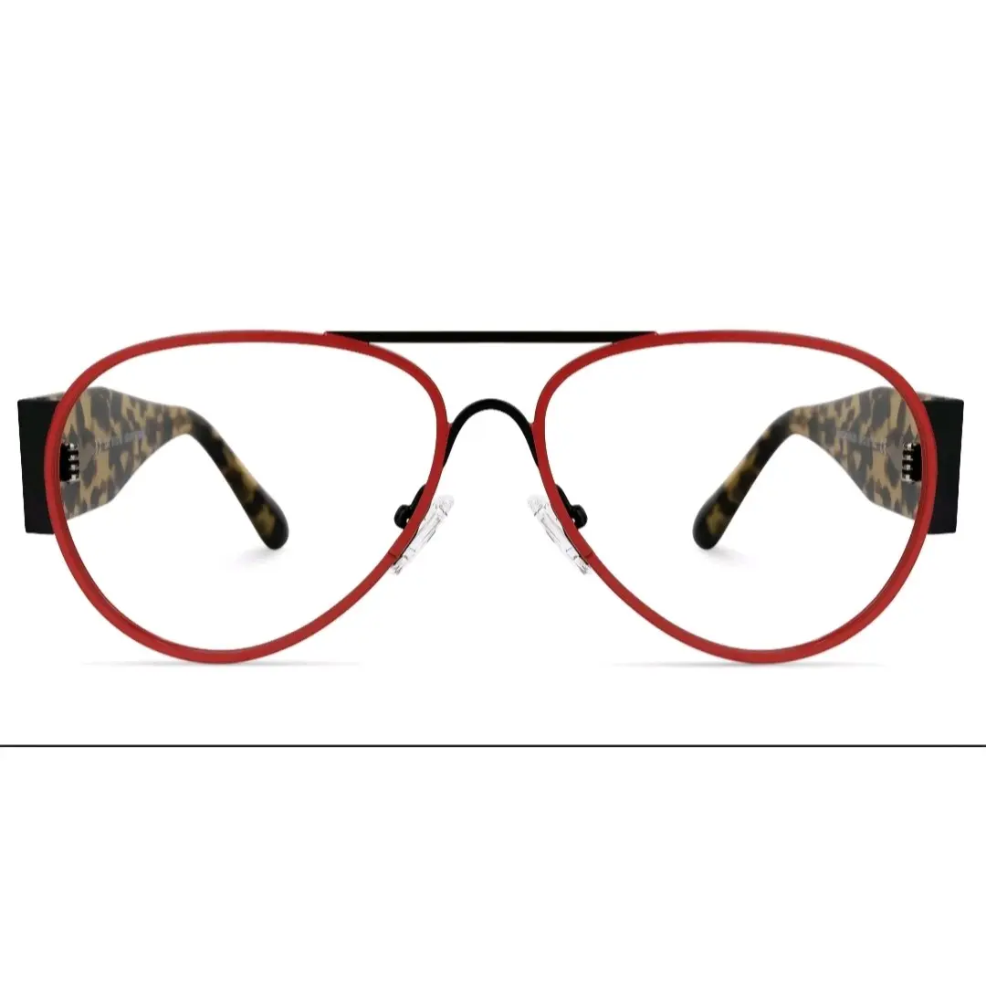 Red Aviator Fashion Glasses