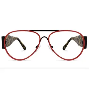 Red Aviator Fashion Glasses