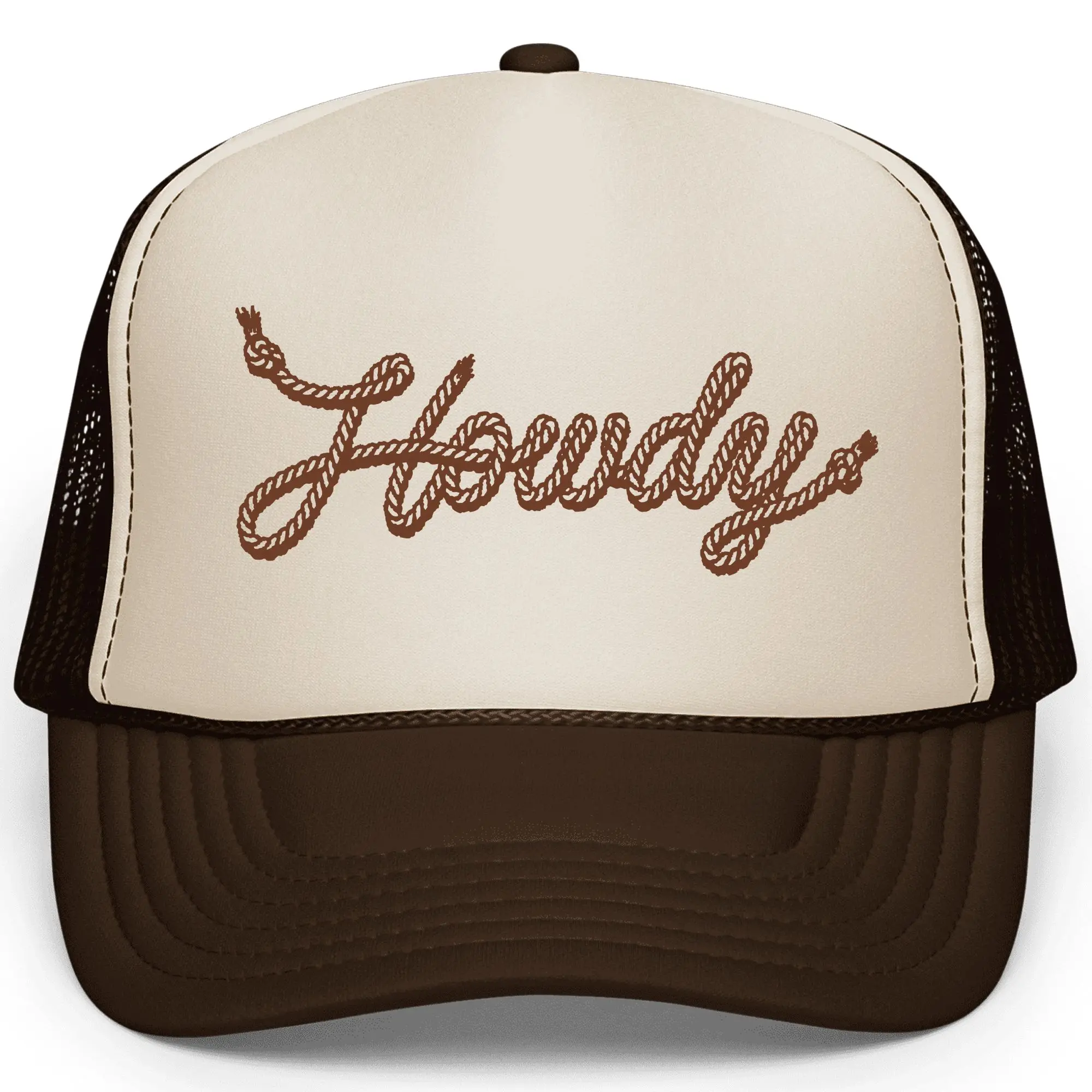 Howdy Rope Script Trucker Hat for Women & Teens - Country Girl Snapback - Western Style Adjustable Cap - Rodeo Mesh Hat | Music Festival Cap