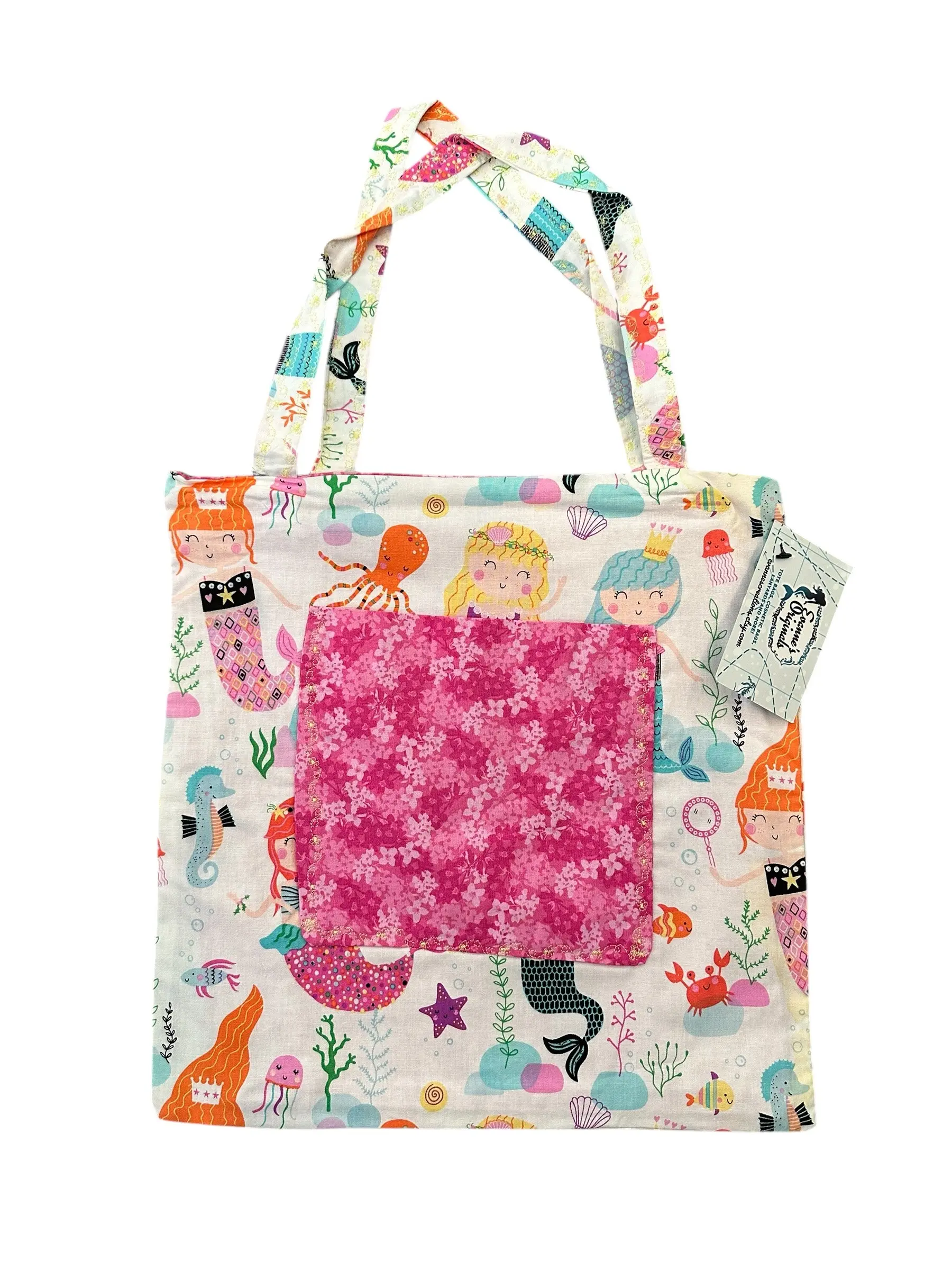 Kids Tote Bag- Adorable Mermaid-Magic Design