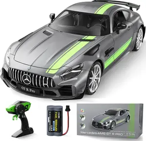 MIEBELY 1/16 Scale Brushless RC Car - 2WD, 2.4Ghz Remote Control, 7.4V 500mAh Rechargeable Battery, LED Lights, High-Speed Off-Road Drift STEM Hobby Toy, Birthday Gift for Boys Ages 6+, Scale 1/16