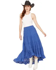 Wild Moss Women's Embroidered High-Low Skirt - Ima4944b-W1357
