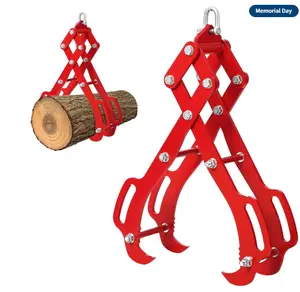 Heavy Duty Log Lifting Tongs: 28 inch 4 Claw Log Grapple for Logging Tongs,Eagle Claws Design with 4409-5500 lbs , Lumber Skidding Logging Grabber