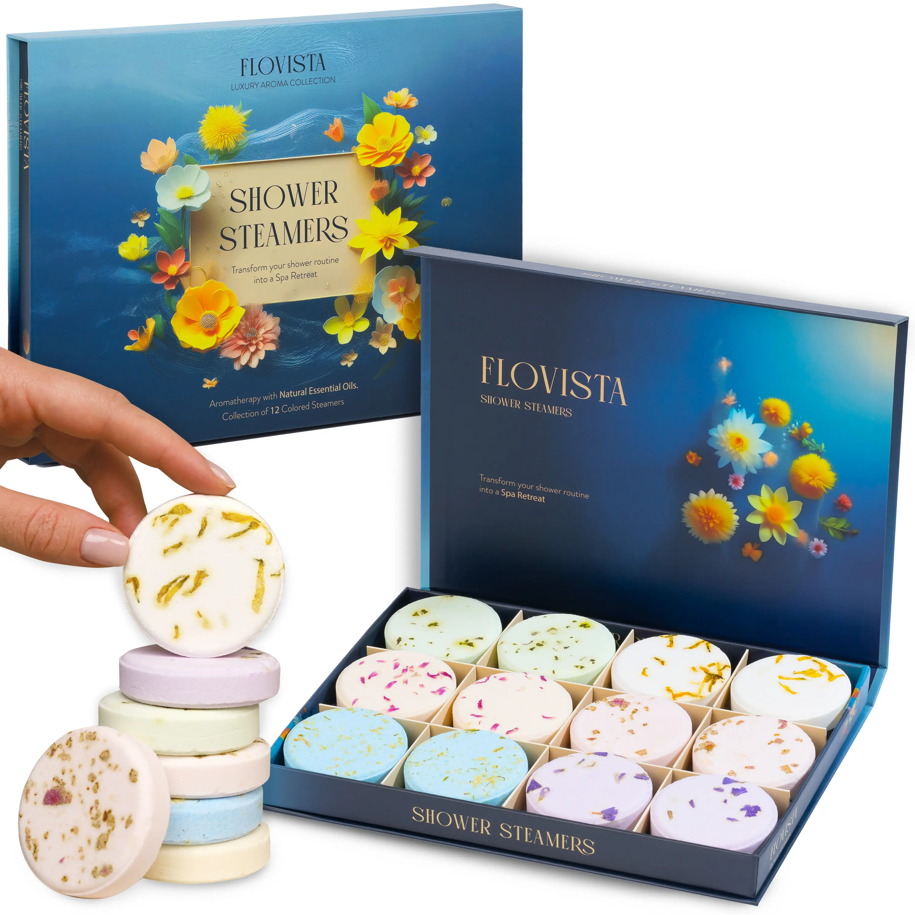 Valentine's Day Gift for Women – Shower Steamers Aromatherapy 12-Pack Self Care & Spa Premium Gift, Relaxation & Stress Relief, Bath Shower Bombs with Lavender & Eucalyptus Essential Oils, Natural and Safe Ingredients