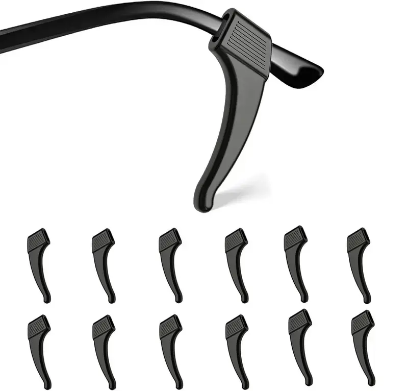 15 Pairs Eyeglass Ear Grips, 3.6" Silicone Glasses Ear Hook Retainers, Unisex Anti-Slip for a Comfortable Fit on Everyday Eyewear & Sunglasses, Ears