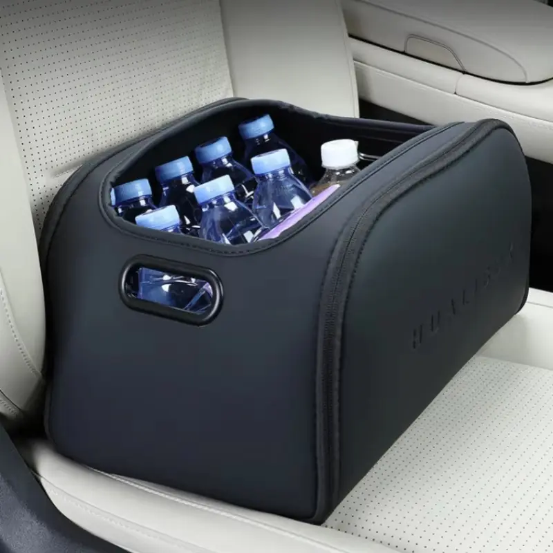 Car Back Seat Organizer  Large Capacity Leather Storage Box, Passenger Side Multi-Functional Car Trunk Organizer for SUV 2026 New