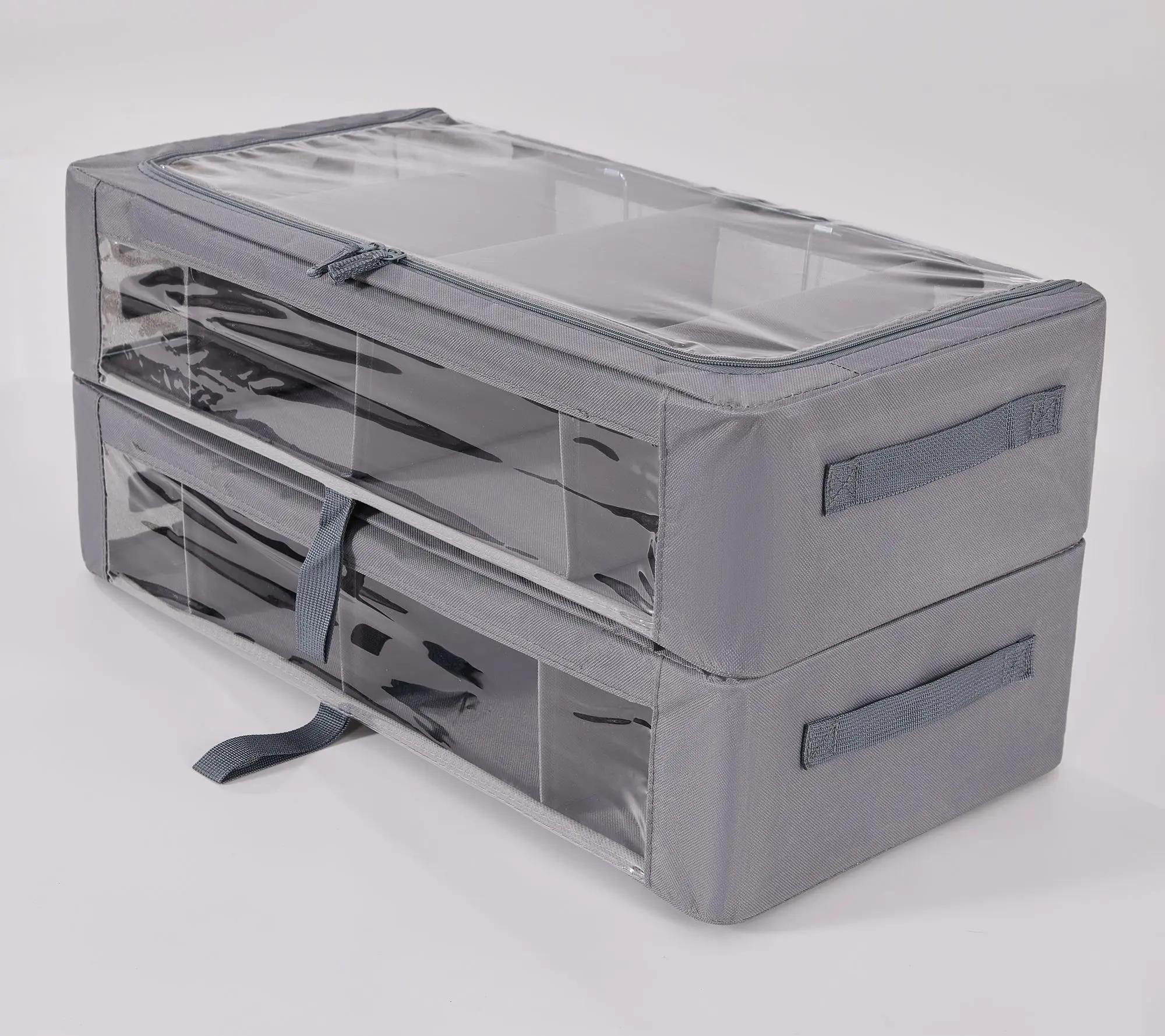 Periea Set of 2 Med Storage with Dividers and Gliders