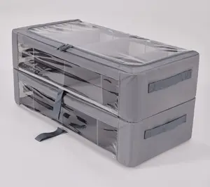 Periea Set of 2 Med Storage with Dividers and Gliders