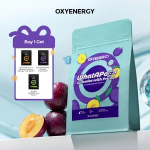 OXYENERGY Whatapoo! Prune Probiotic Gummies - 5 Probiotics + High Prune Concentrate