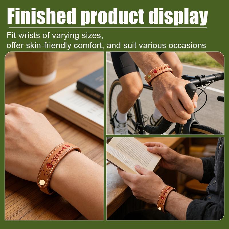 Harxvto Leather Bracelets Keychains and Leathercraft Accessory Handmade Leather Craft  Classic Style Handmade Gift Bring to Your Love for Ultrathin Design for Everyday Carry