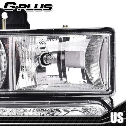 Fit For 1994-1998 GMC C10 C/K Sierra Suburban Yukon Chrome Headlights Left+Right New