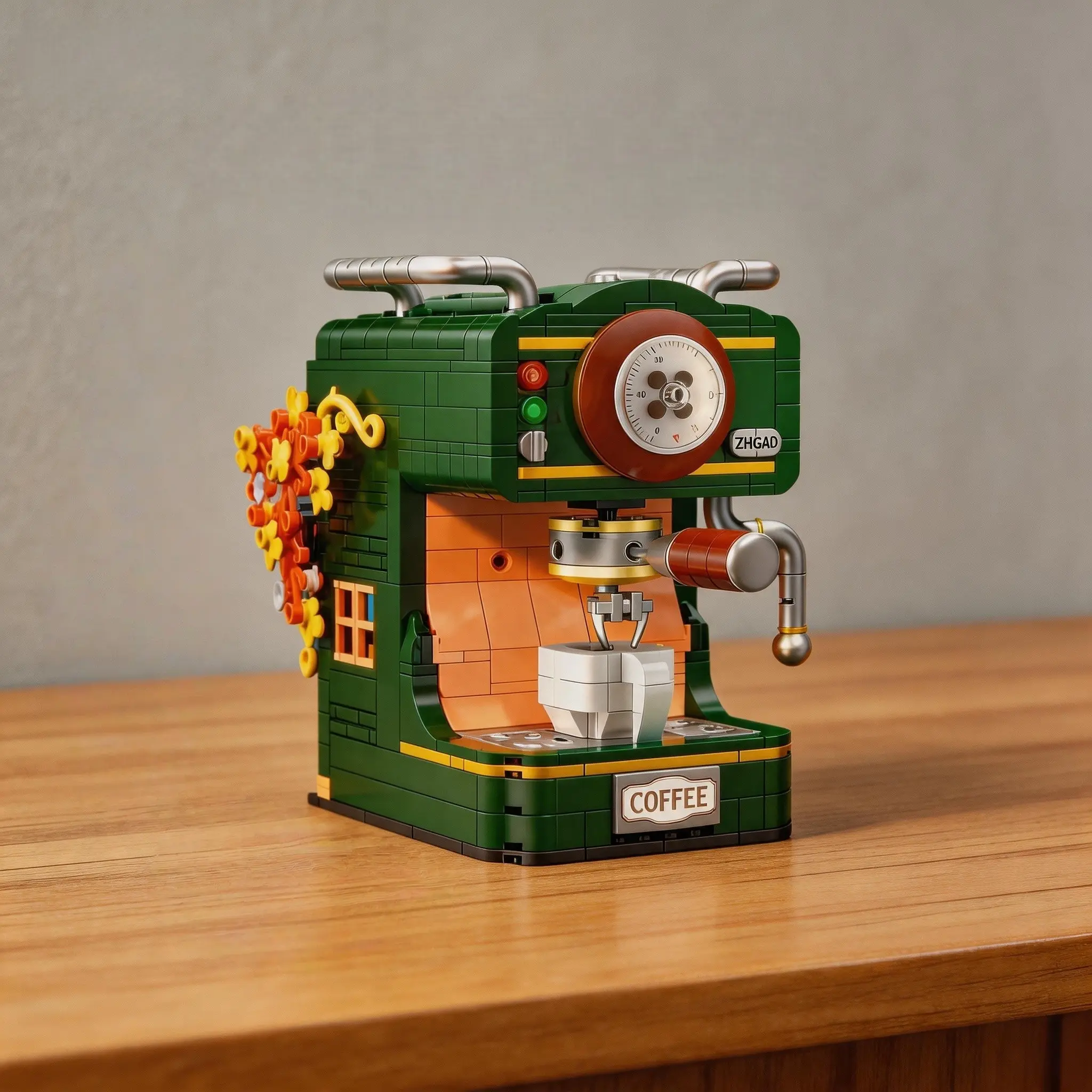 Coffee Machine Set – Creative DIY Home Decor for Living Room, Bedroom & Unique Gift Idea for Holidays/Birthdays, Miniature Set, Indoor Home Decoration, Decorative Piece