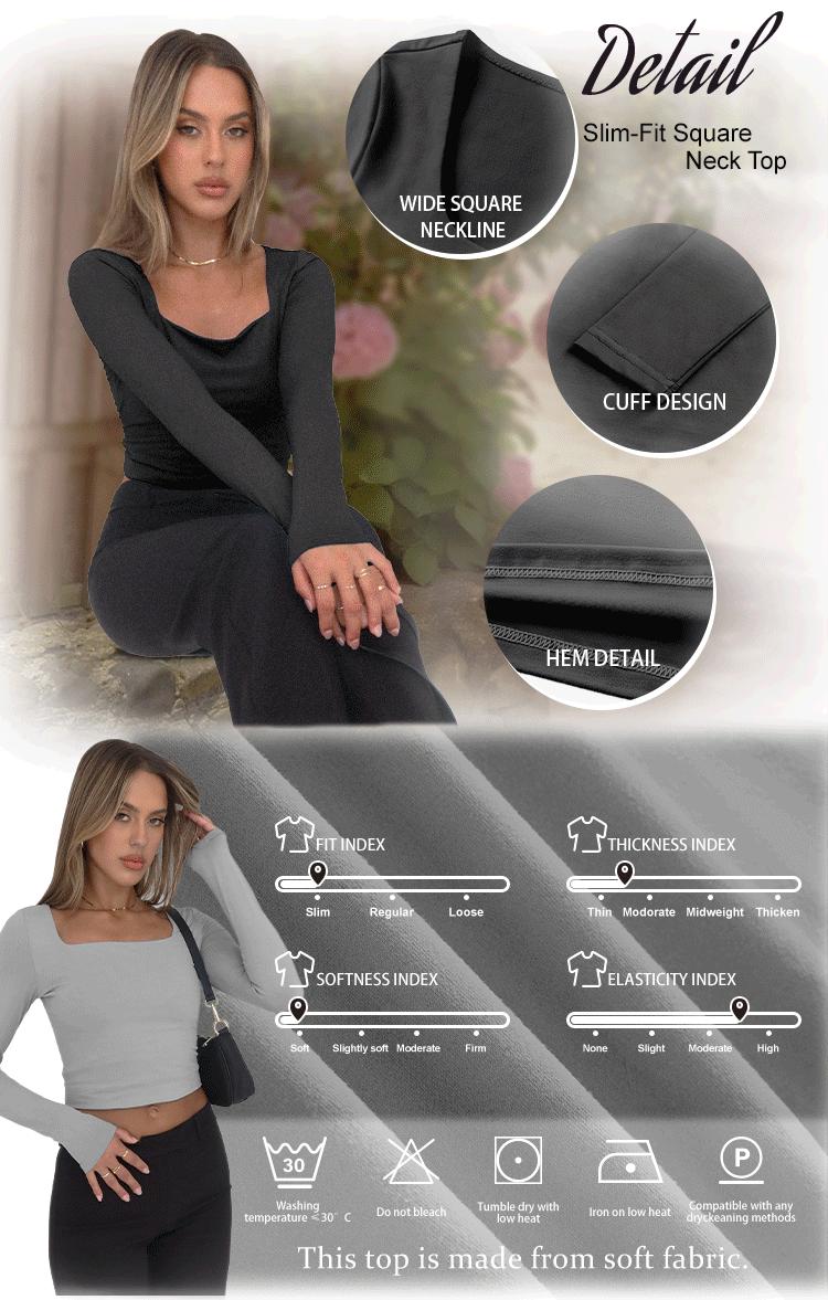 AUTOMET Women's 3 Pack Long Sleeve Crop Tops Slim Fit Y2K Fashion Basic Layering Shirts Haze Blue White Black Minimalist Casual Korean Style Everyday Womenswear Short - Summer AUTOMET Women's 3 Pack Long Sleeve Crop Tops Slim Fit Y2K Fashion Basic Layering Shirts Haze Blue White Black Minimalist Casual Korean Style Everyday Womenswear Short - Summer