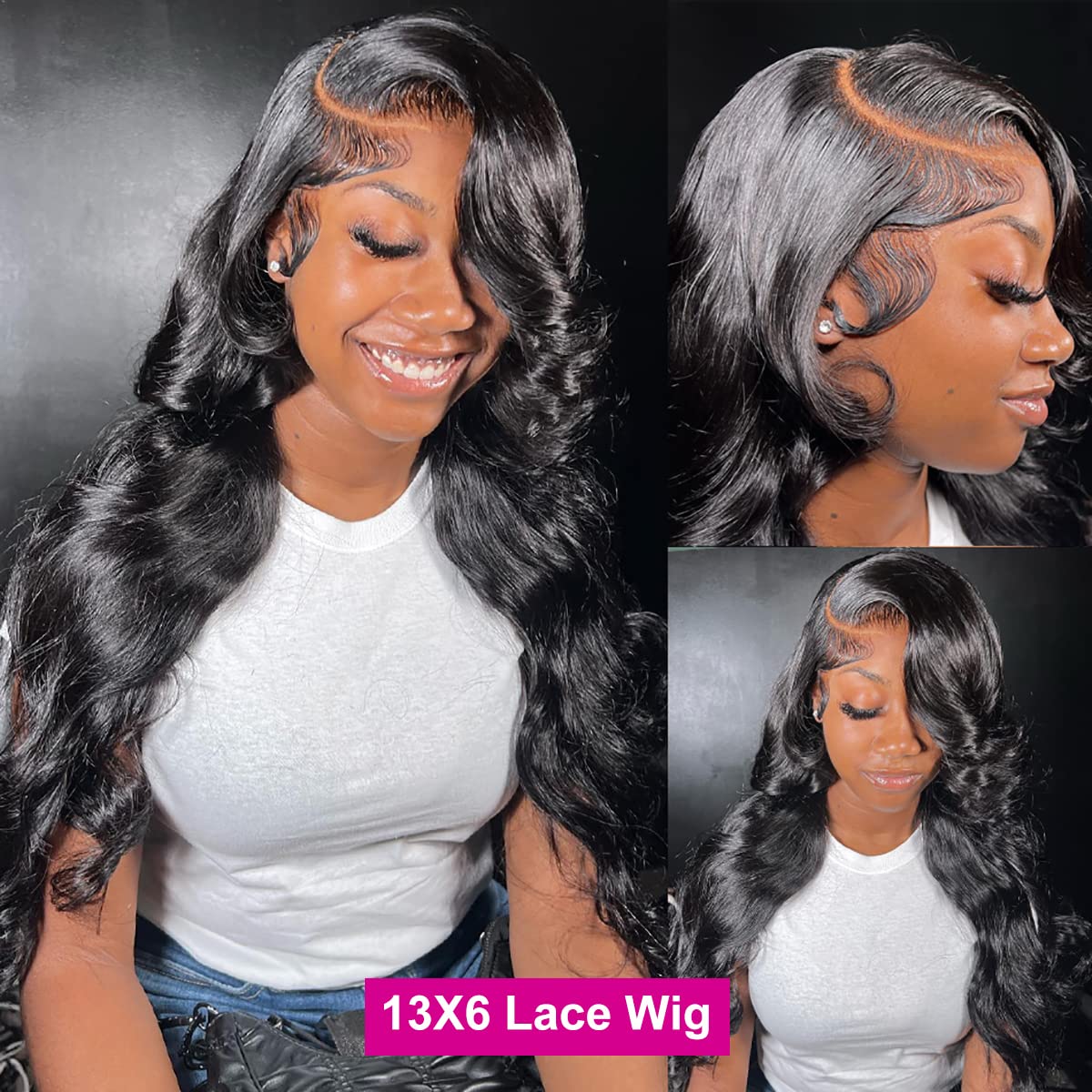 MYLOCKME Body Wave Lace Front Wig 13x6 13x4 HD Transaprent Lace Frontal Wig 9x6 7x5 6x4 5x5 Glueless Wig 30 32 34 Inch 180 Density