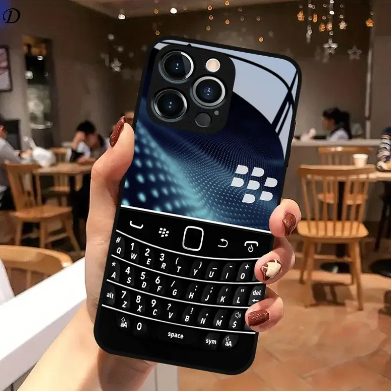 Phone Case - Blackberry Phone Keyboard Pattern Tempered Glass Business Design for Iphone 17, 17Pro, 17Promax, for Iphone 16, 16Pro, 16Promax, for Iphone 15, 15Pro, 15Promax, 14, 14Pro, 14Promax, 13, 13Pro, 13Promax, 12, 12Pro, 12Promax, 11