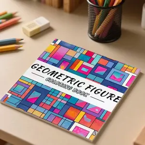 Creative Geometric Figure Coloring Book, Stress Relief and Aesthetic Expression, Perfect for Adults and Kids, Fun and Relaxing Activity