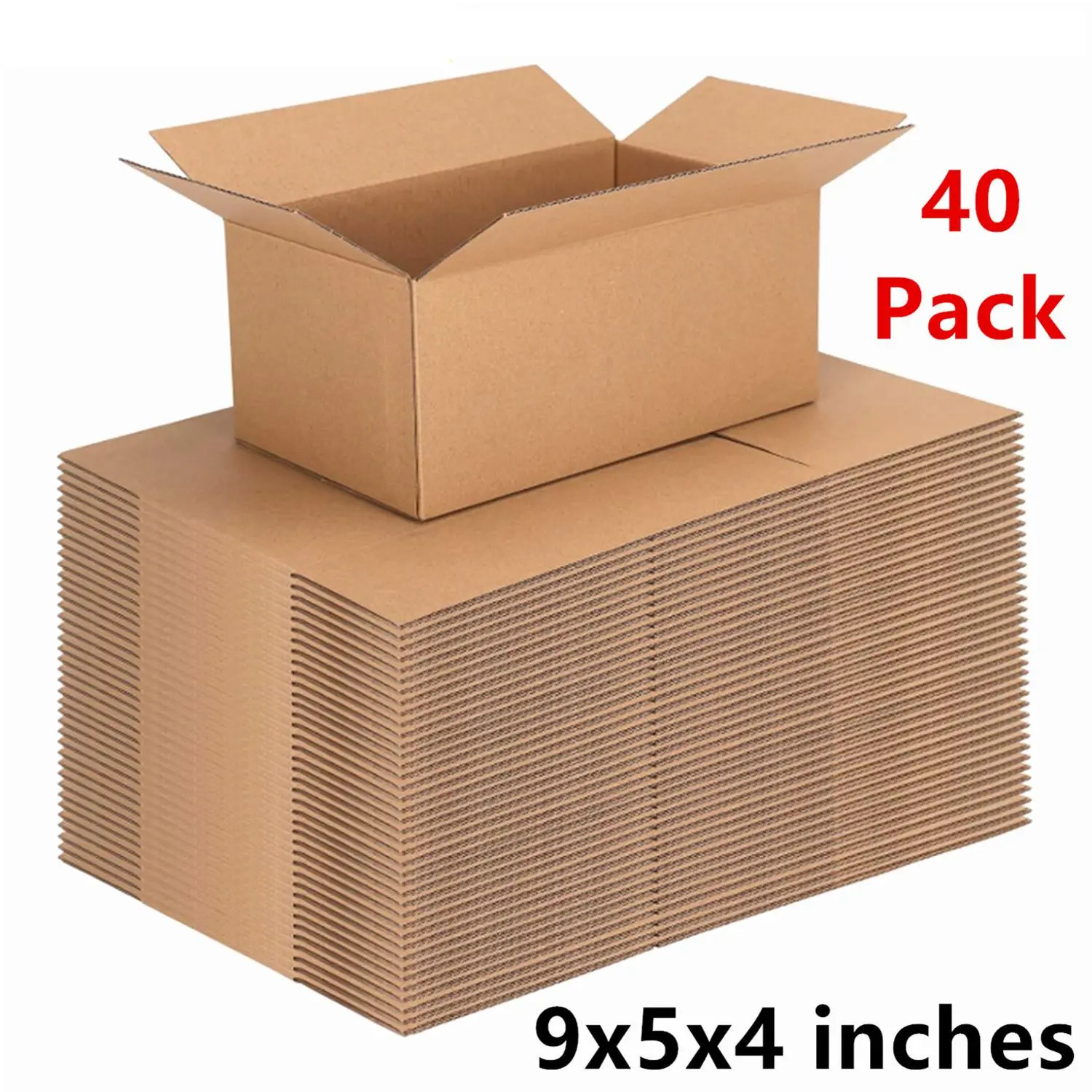 40 Pack 9x5x4 Inch Thick Corrugated Mailer Boxes for Small Business – Durable Cardboard Box, Shipping Cartons for E-commerce Packaging, Moving, Packing, Retail, Subscription Orders Organiser