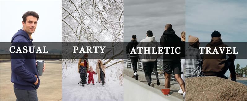 MAGCOMSEN Men's Heavy Hoodie Sherpa Fleece Lined Pullover Thick Spring Winter Hooded Sweatshirt Fallfreshness Outdoorfun