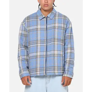 Saint Morta Plaid Zip Jacket Blue