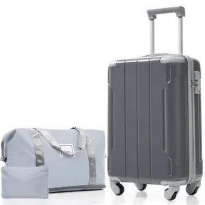 3-Piece 20-Inch Carry-On Luggage Set, Lightweight ABS Hardshell Spinner Wheel Suitcase for Weekend Getaways, Business Travel Lock TSA with Stylish