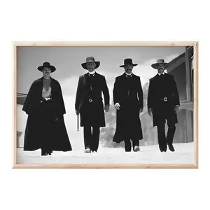 [NO FRAME] Vintage Tombstone Movie Poster, Wyatt Earp, Doc Holliday & Earp Brothers Walking Scene, Classic Western Wall Art, Aesthetic Print