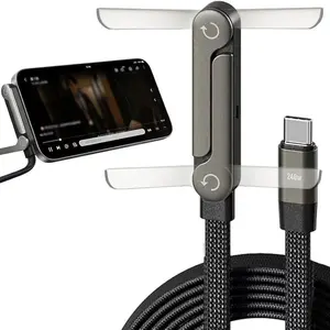 240w Gaming Mobile Phone Charging Cable, Compatible with Smartphone, Cellphone, Apple iPhone & Huawei Ptc Fast Charge Data Line, Dual Function Charger