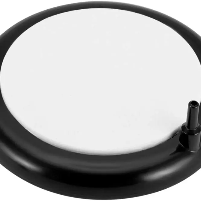 hygger Round Aquarium Oxygen Stone Bubbler Kit - Ultra Quiet, High Dissolved Oxygen Rate Boost, Deep Dissolving Aqua Culture Accessory for Freshwater, Hydroponic Systems, Easy to Clean (Single Unit)