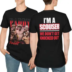 Paddy Pimblett I’M A Scouser We Don’T Get Knocked Out Two Sides Tshirt, The Baddy Paddy Shirt, Gift For Fan Boxing, Unisex Short Sleeve Tee