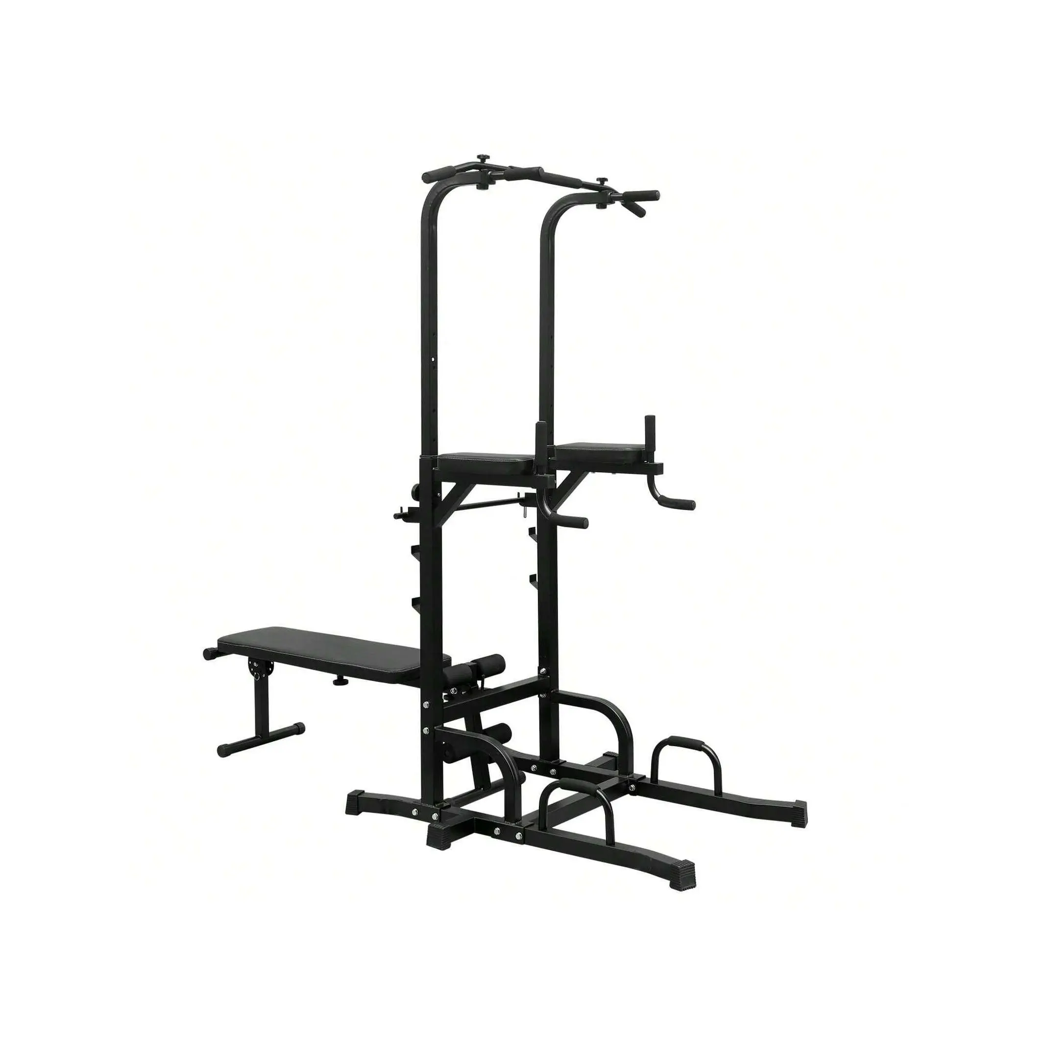 Sports season  Power Tower With Bench Pull Up Bar Station Adjustable Height Dip Stand Heavy Duty Multi Function Fiess Rack