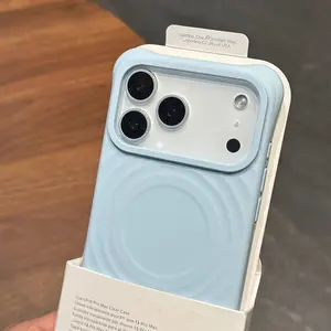 Shockproof Water Ripple Magnet Case For iPhone 17 Air 16 15 14 13 Pro Max Plus For Magsafe Candy Silicon Protective Velvet Funda