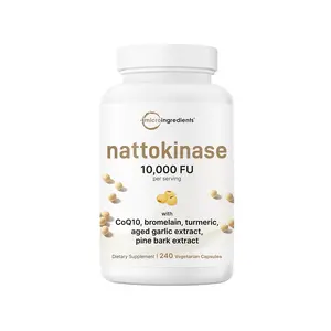 Micro Ingredients Nattokinase 10,000FU Complex, 240 Vegetarian Capsules