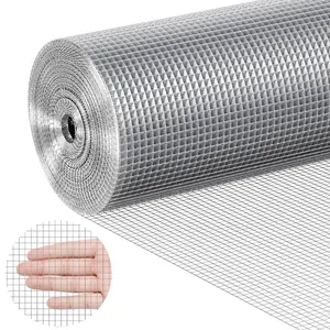 VEVOR Hardware Cloth, 1/2 inch 48inx 100 ft 19 Gauge, Hot Dipped Galvanized Wire Mesh Roll, Chicken Wire Fencing, Wire Mesh for Rabbit Cages, Garden, Small Rodents