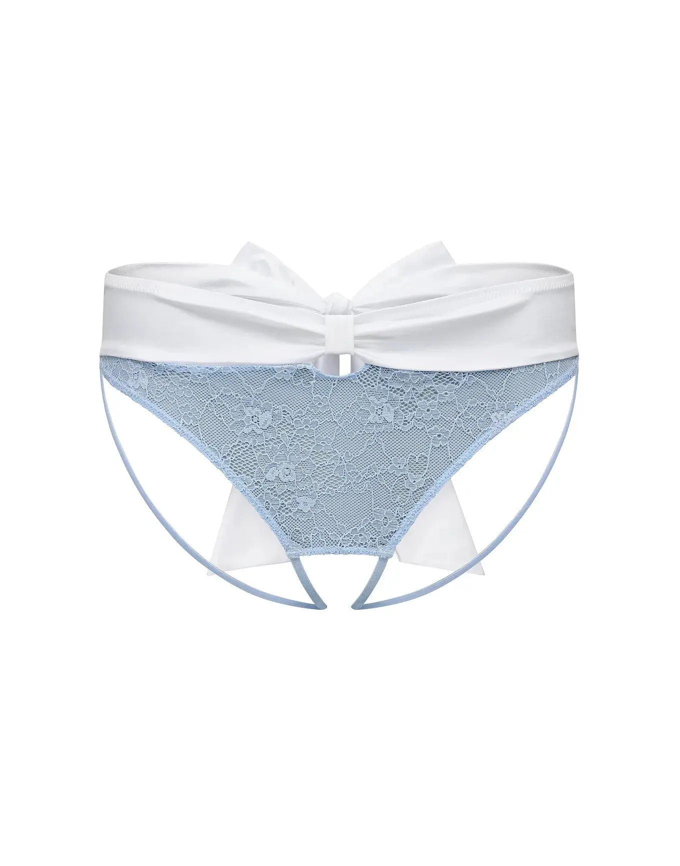 Amaya Crotchless Medium Blue Panty