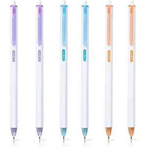 6 count Gel Pen Set, ST Black Ink Pens 0.18mm 0.28mm 0.38mm Ultra Fine point Smooth Writing Pens Retractable Ballpoint (6 fine pen set)