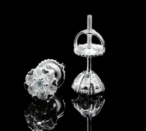 Moissanite Diamond VVS D Color Flower Cluster Stud Earrings | Real Silver 925 | 5MM-7.5MM | PASS DIAMOND TESTER!!!