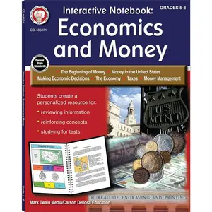 Mark Twain Grades 5-8 Economics Workbook, Interactive Notebook Covering The History of US Currency, the Economy, Taxes, and More, Financial Literacy Books Paperback – February 14, 2022