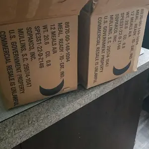 MRE, U.S. MRE Meals, Emergency Supplies, Emergency Food Supply, Survival Food, Freeze Dried Food w/ Flameless Heater, Ready Meals – (A or B Case Selected at Random Inspection 2025, 2026)