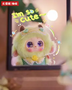 MILLY-Searching for Lolita Plush Toy Doll Adorable Green Fur with Blue Eyes and Bow Tie for Kids