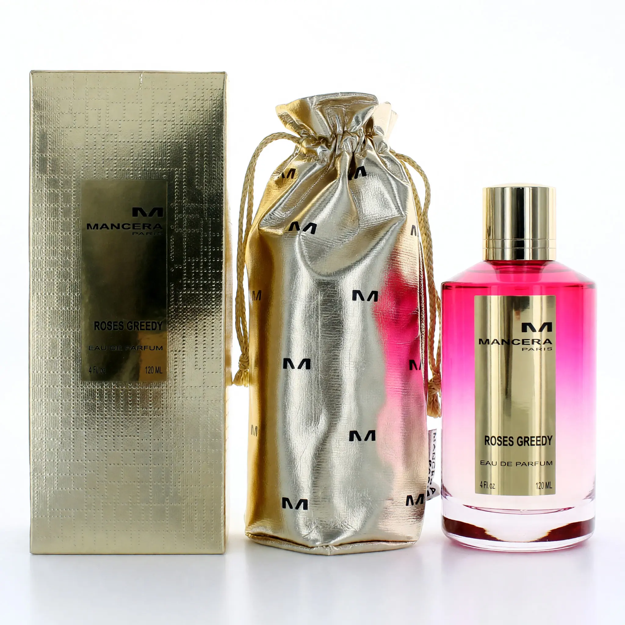 Mancera Roses Greedy Eau de Parfum for Women, Gourmand Perfume with Jasmine, Peach, and Vanilla Notes, 4 oz Spray, Women's Perfumes, Citrus, Coconut, Musk, Women's Fragrance, 4Oz