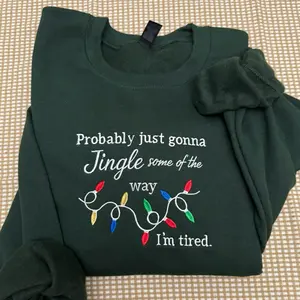 Funny Christmas embroidered Sweatshirt - Christmas Embroidered Unisex Sweatshirt , Christmas Gift sweatshirt, Christmas trees sweater
