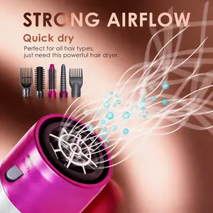 "No styling loss. 5-in-1 constant temperature negative ion comb – smooths frizz, adds shine, and provides long-lasting hold. Ideal for commuting, dates, parties, and more; a multi-functional styling tool. "