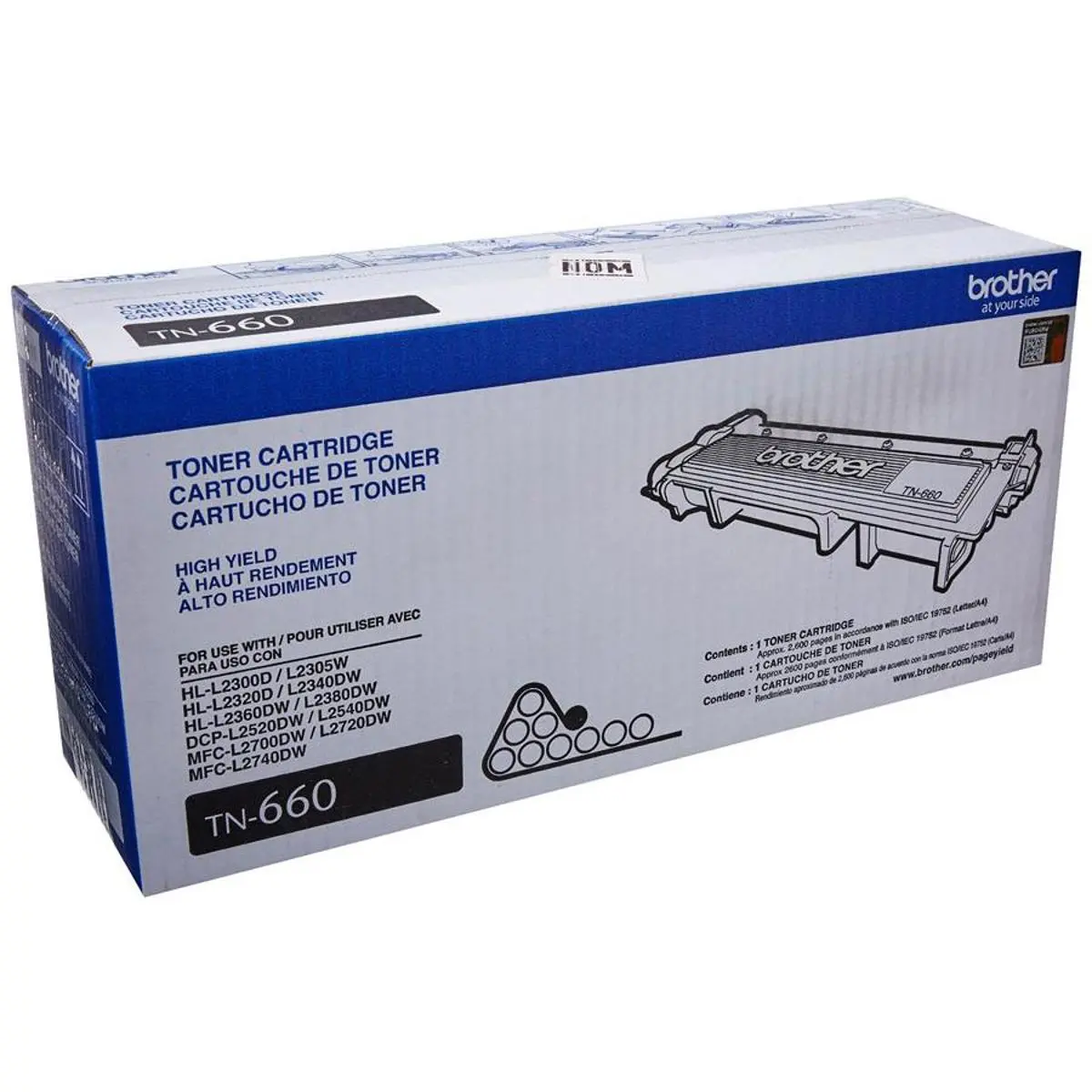 Brother TN660 High-Yield Black Toner Cartridge - Multi-Model Compatible, Approx. 2600p Page Yield