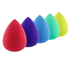Makeup Sponge - Set of 5 Beauty Blender Sponges, Applicator for Face Powder, Foundation, Liquid Cosmetics, Cream, Primer - Egg-Shape Blending Wedges for Flawless Techniques
